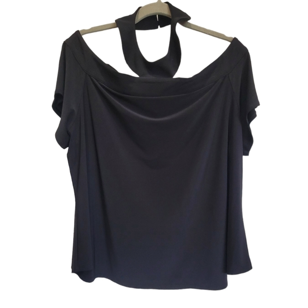 NWT Sz 18/20 Halter Over the Shoulder Short Sleeve Blouse